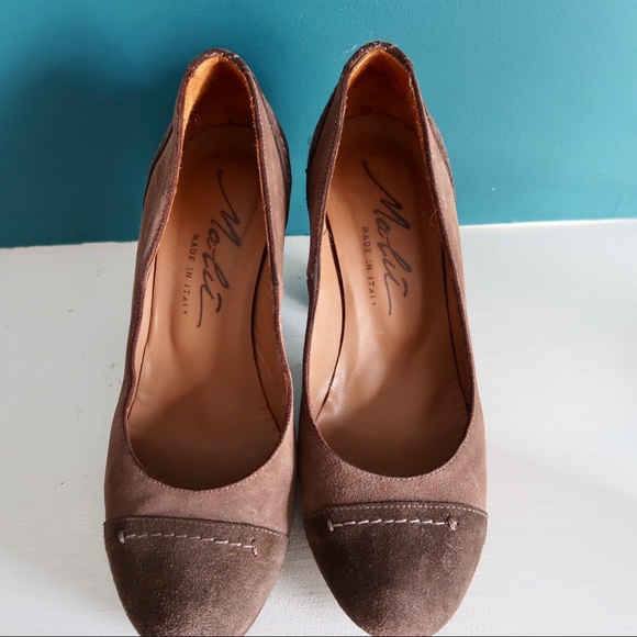 Nude platform shoe with chunky heel - Picture 3 of 8